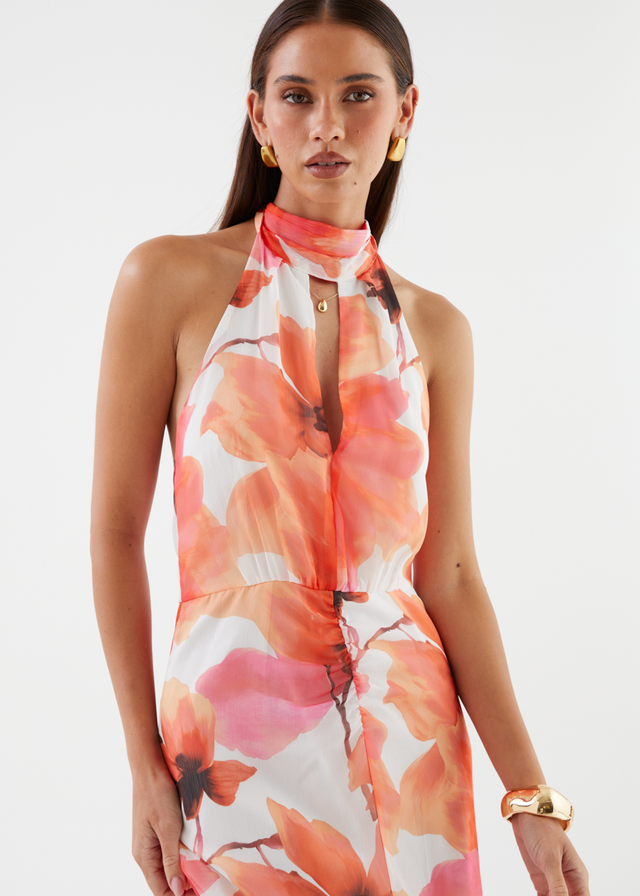 Eternity Maxi Dress - Orange Floral