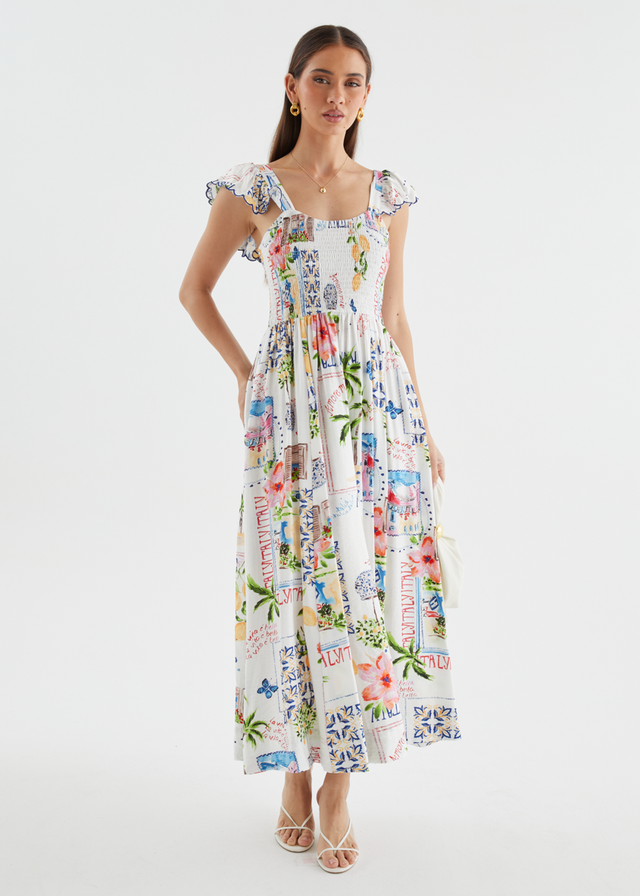 Adrianna Maxi Dress - Italia Tile