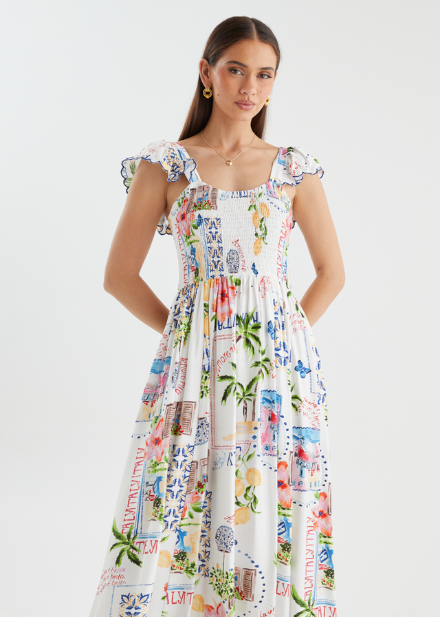 Adrianna Maxi Dress - Italia Tile