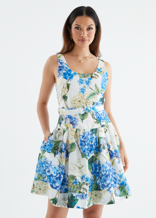 Kiele Dress - Blue Hydrangea