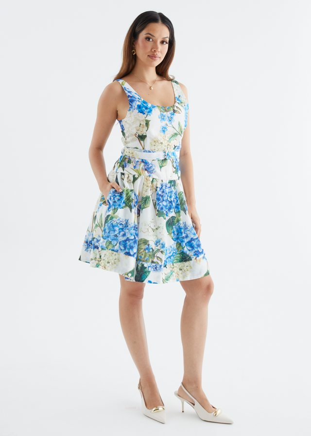 Kiele Dress - Blue Hydrangea