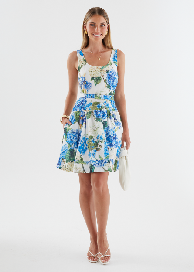 Kiele Dress - Blue Hydrangea