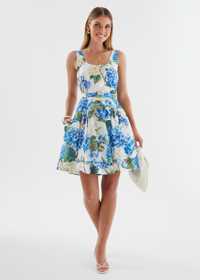 Kiele Dress - Blue Hydrangea