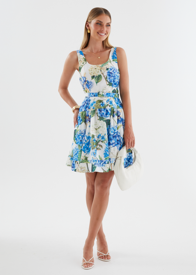 Kiele Dress - Blue Hydrangea