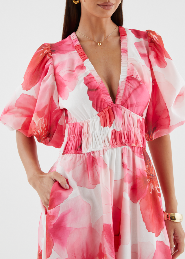 Destiny Maxi Dress - Pink Rose