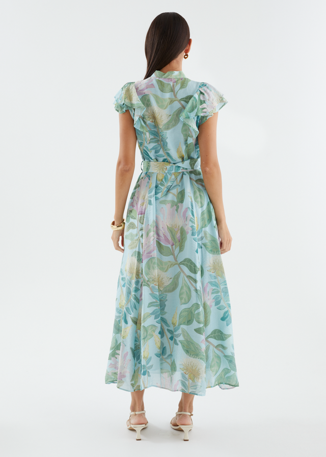 Nuala Maxi Dress - Aqua Floral