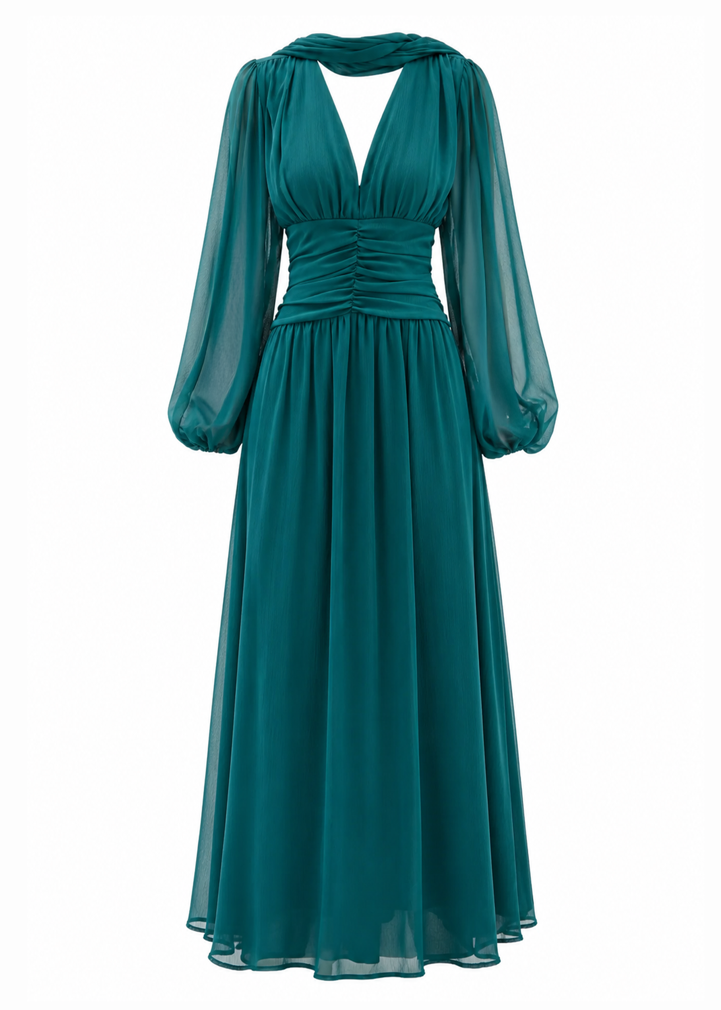 green long sleeve wedding guest dress Elegant Green Dress Prom Floor Length Long Sleeve One Shoulder Fall Wedding  Guest Stretch Fabric with Slit fg5406