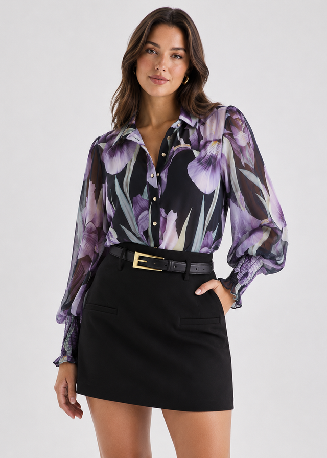 Ameley Blouse - Amethyst Petal