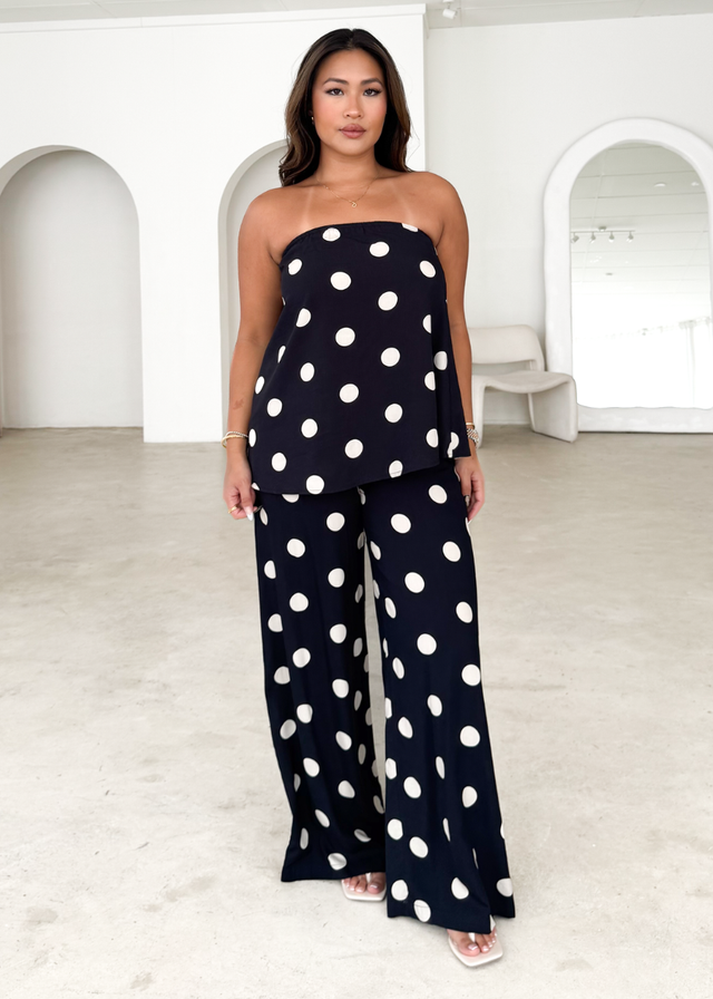 Artie Pants - Black Polka Dot
