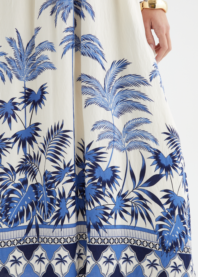 Emillina Maxi Dress - Azure Palms