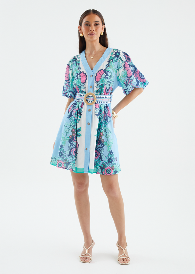 Harietta Dress - Baja Blue