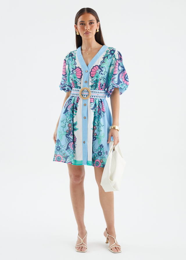 Harietta Dress - Baja Blue