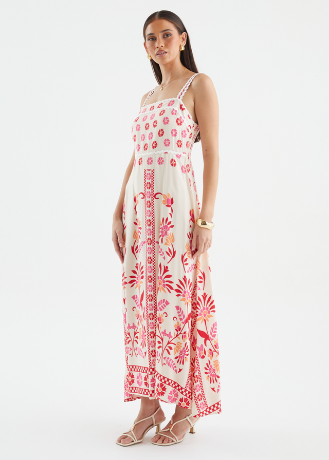 Mariselle Maxi Dress - Pink Garden