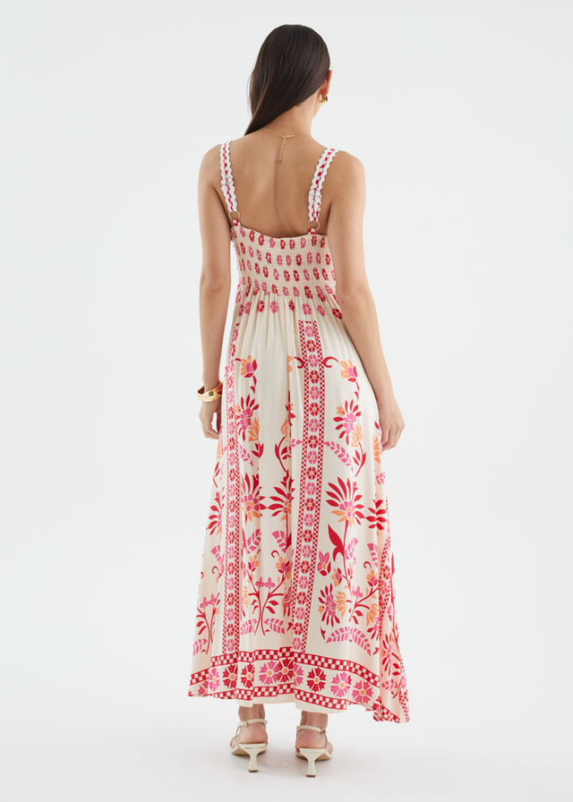 Mariselle Maxi Dress - Pink Garden