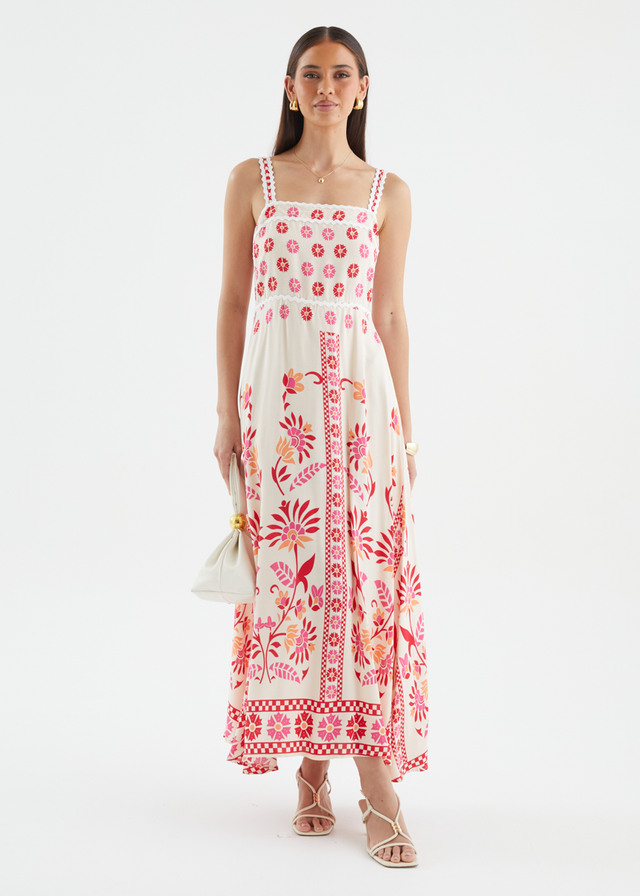 Mariselle Maxi Dress - Pink Garden