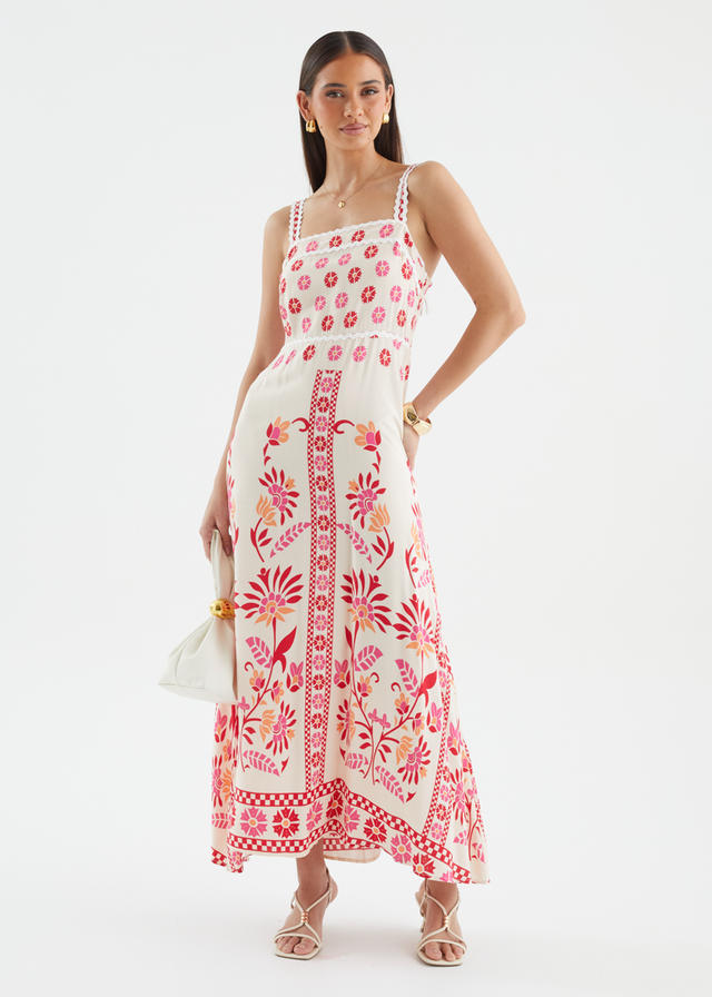 Mariselle Maxi Dress - Pink Garden