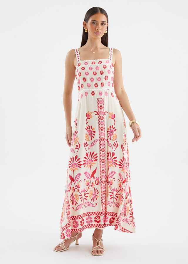 Mariselle Maxi Dress - Pink Garden