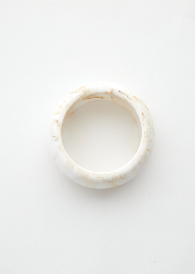 Tyra Bangle - Cream Resin