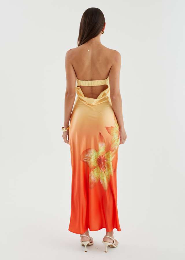 Jamie Strapless Maxi Dress - Sunrise Bloom