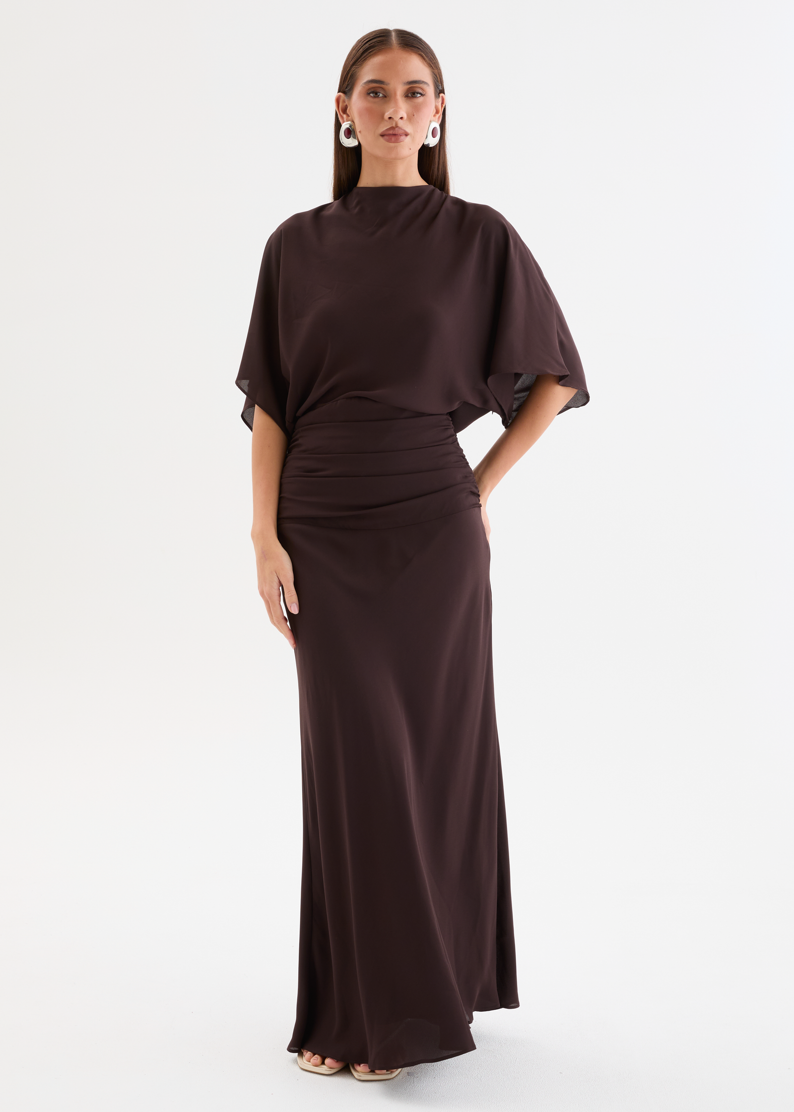 pink bodycon dress long sleeve Inspiring Poise Ribbed Bodycon Maxi Dress (Pink) · NanaMacs main image 1