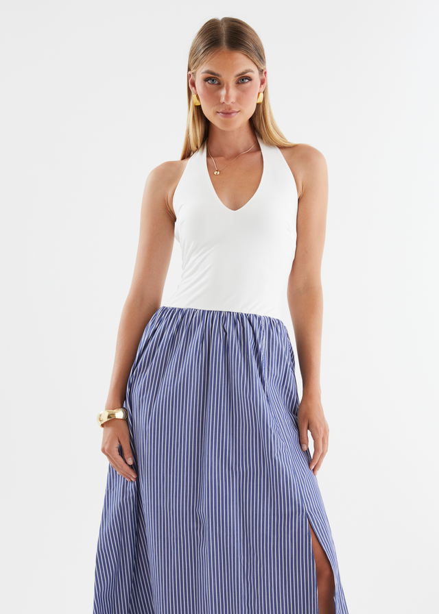 Sunni Maxi Dress - Sky Stripe