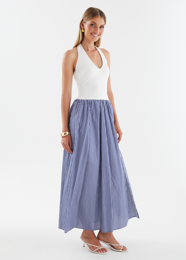 Sunni Maxi Dress - Sky Stripe