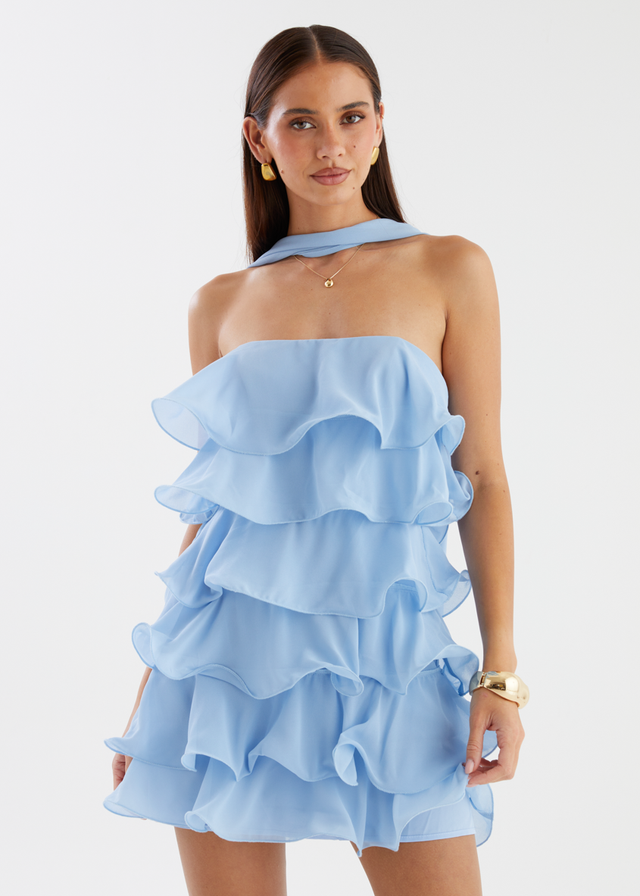Caroline Strapless Dress - Blue