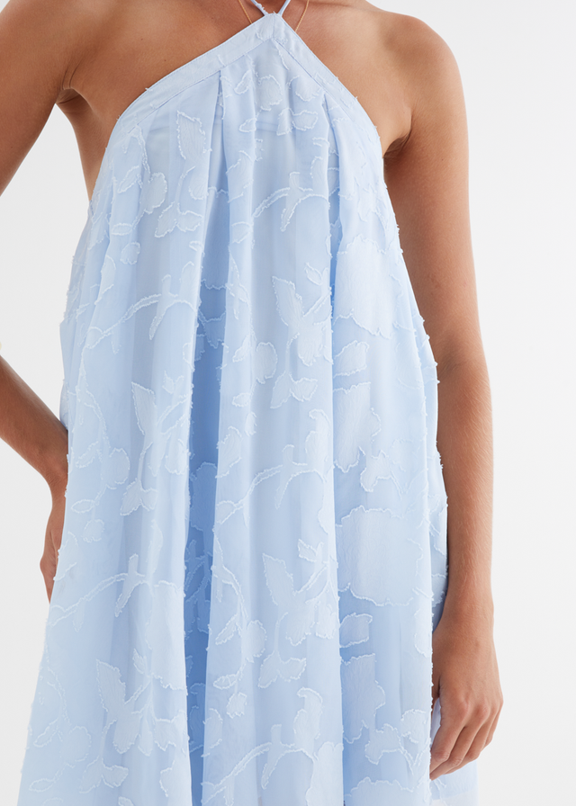 Teliyah Halter Dress - Baby Blue