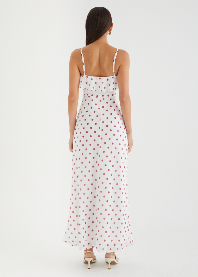 Cheryl Maxi Dress - Cherry Polka