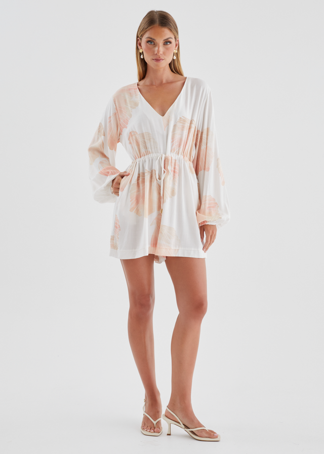 Peregian Playsuit - Peach Shell