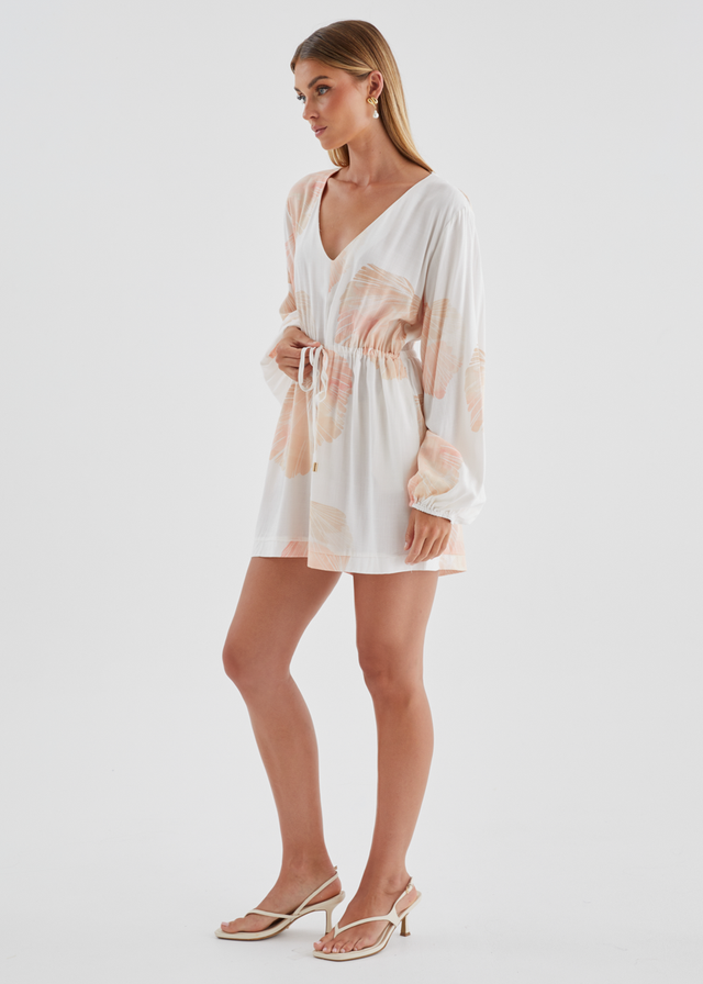 Peregian Playsuit - Peach Shell