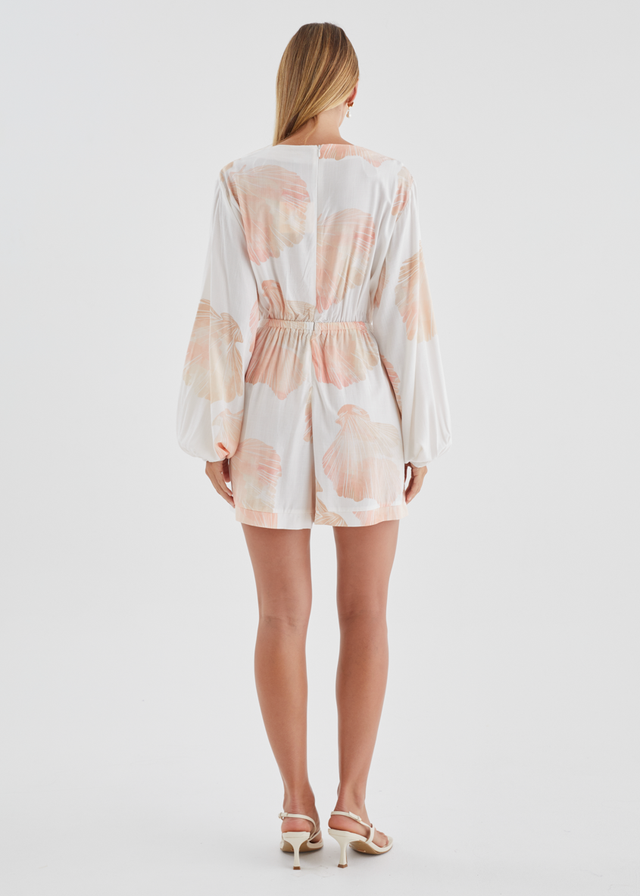 Peregian Playsuit - Peach Shell