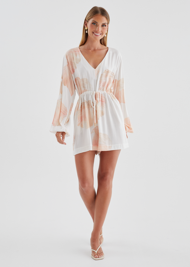 Peregian Playsuit - Peach Shell