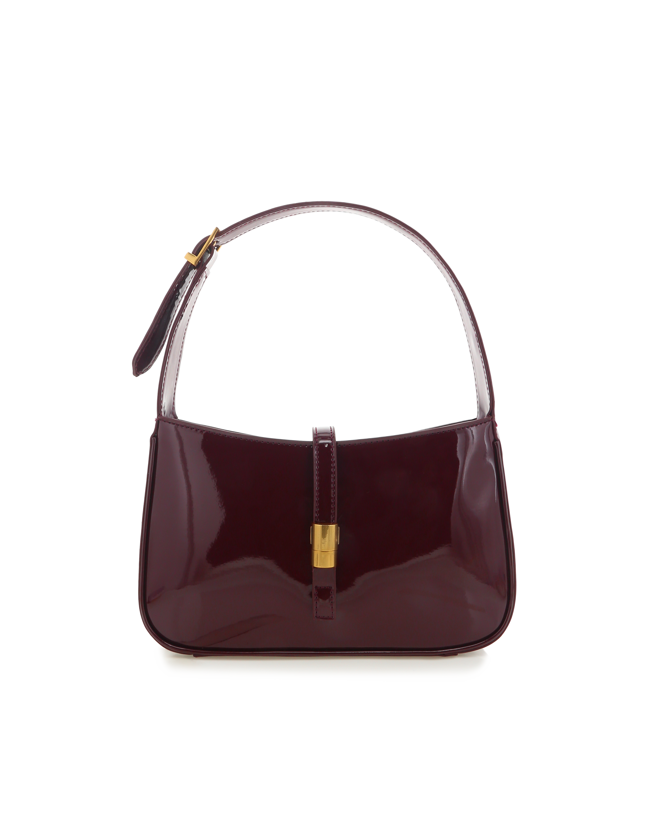 Clara Shoulder Bag - Wine Patent