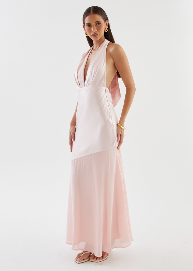 Giovana Halter Maxi Dress - Blush