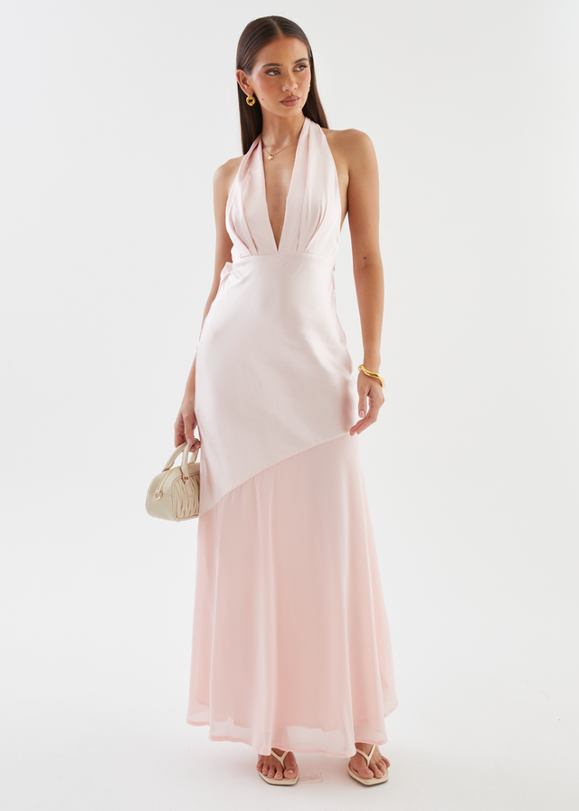 Giovana Halter Maxi Dress - Blush