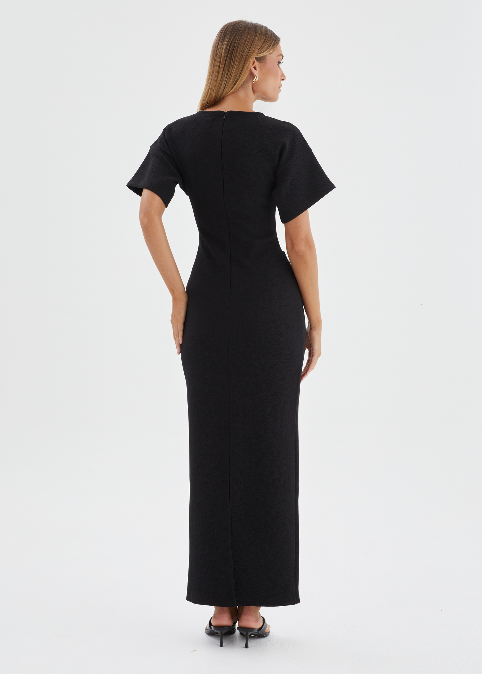 Tallie Maxi Dress - Black  Gingham & Heels