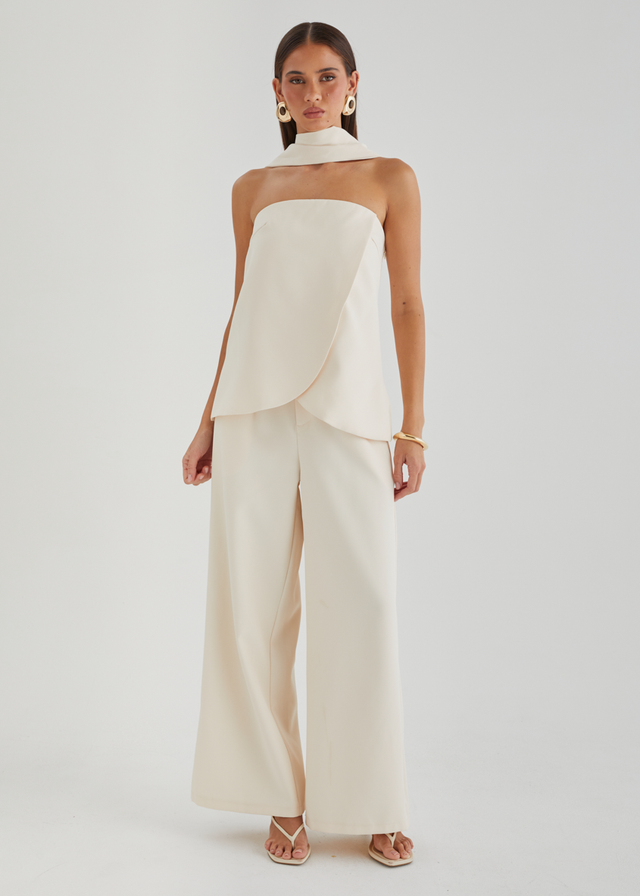 Silvia Strapless Top - Vanilla