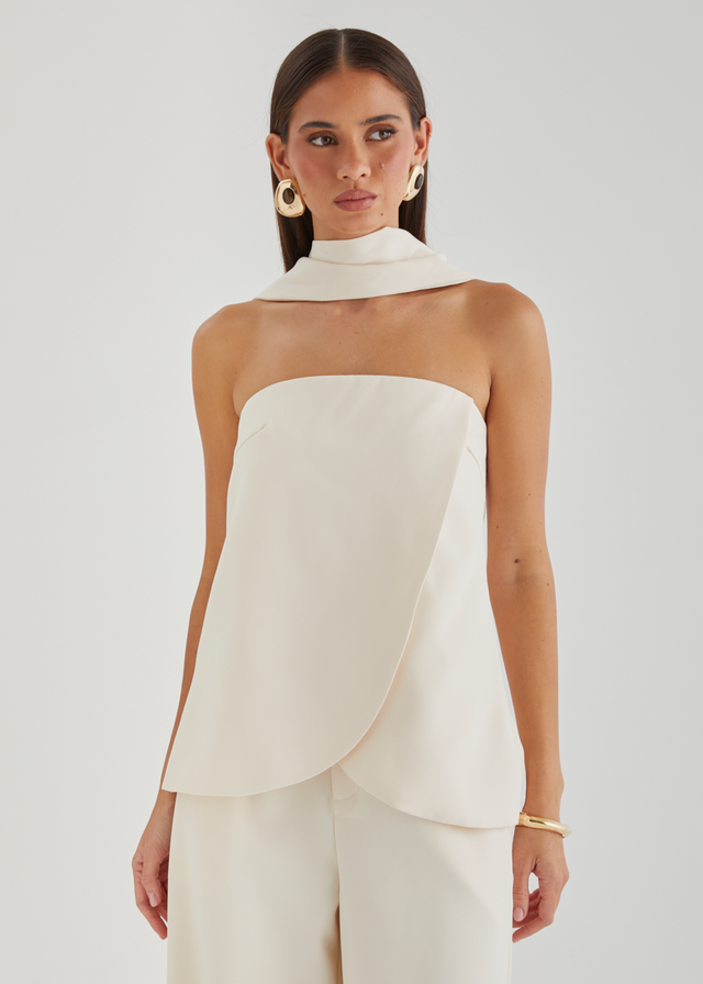 Silvia Strapless Top - Vanilla