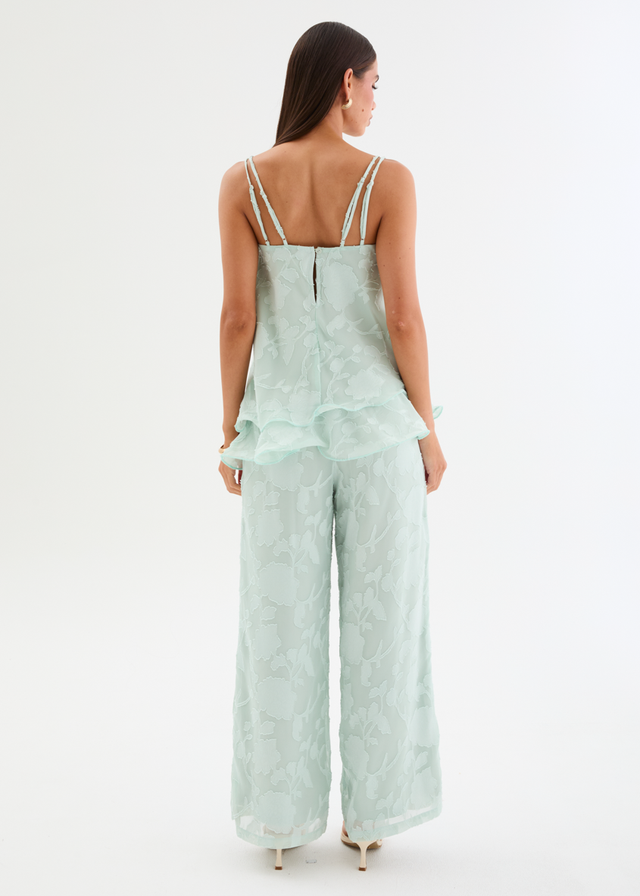 Francene Jacquard Cami - Pale Mint