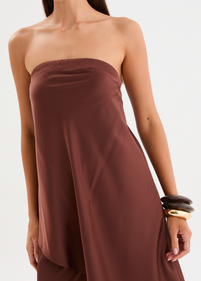 Tallula Strapless Top - Chocolate