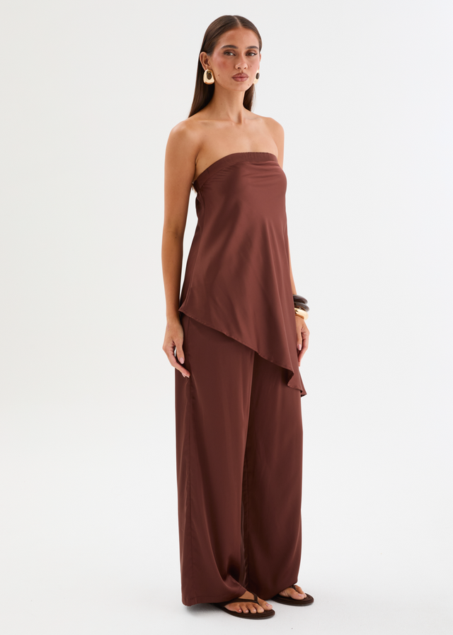 Tallula Strapless Top - Chocolate