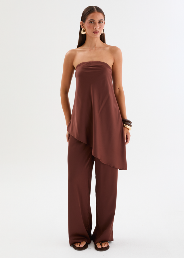 Tallula Strapless Top - Chocolate