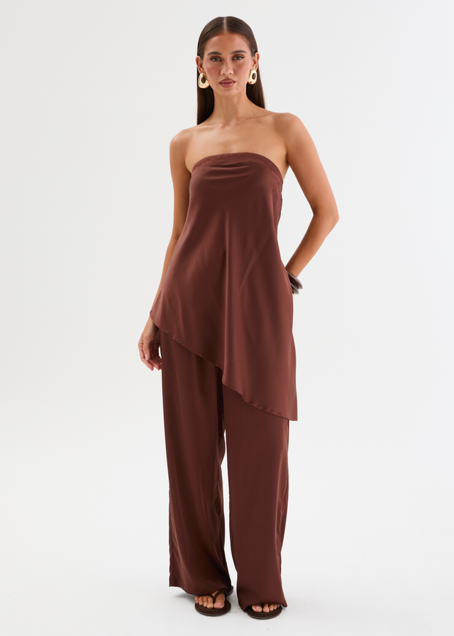 Tallula Strapless Top - Chocolate