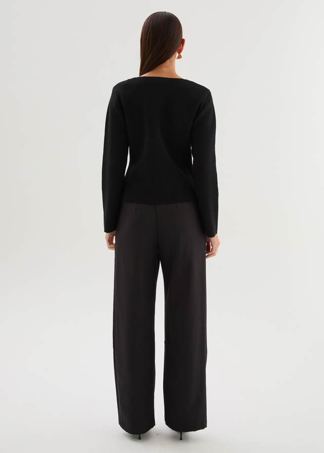 Navaeh Knit Cardigan - Black