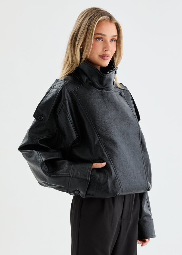 Bronx PU Jacket - Black