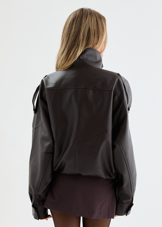 Bronx PU Jacket - Espresso