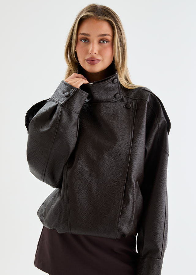 Bronx PU Jacket - Espresso