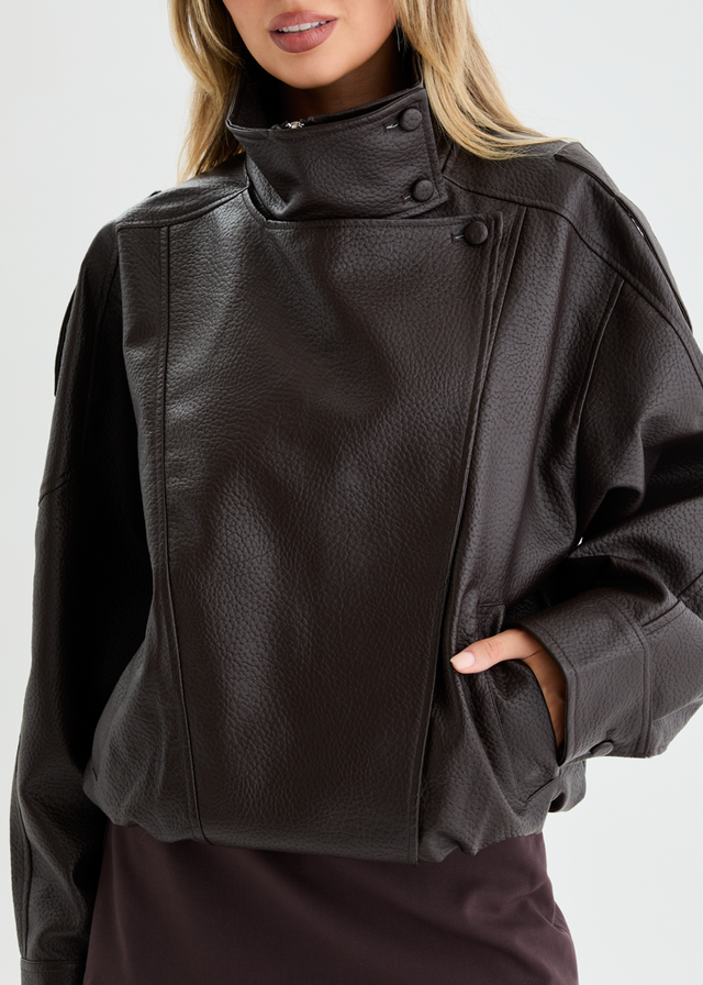 Bronx PU Jacket - Espresso