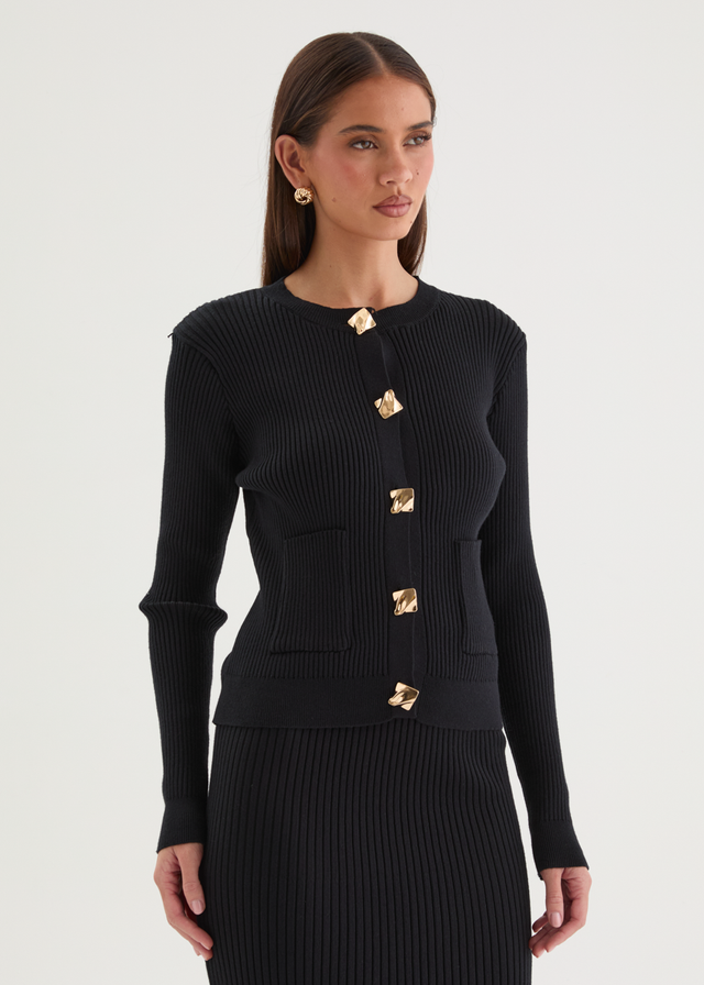 Zanah Knit Top - Black